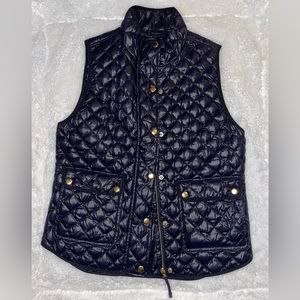 J.Crew quilted shiny puffer field vest